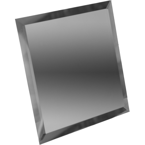 Квадратная зеркальная графитовая плитка с фацетом 10 мм