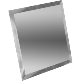 Квадратная зеркальная серебряная плитка с фацетом 10 мм