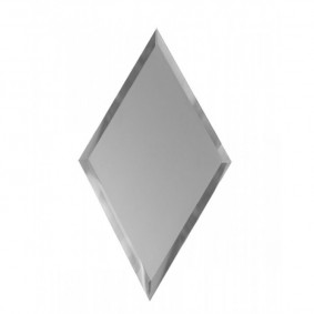 Зеркальная серебряная матовая плитка "РОМБ" 10 мм