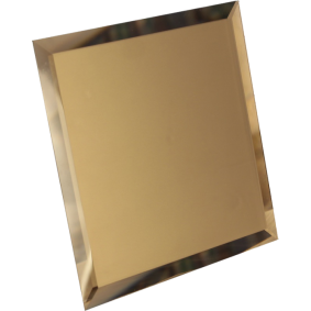 Квадратная зеркальная бронзовая матовая плитка с фацетом 10 мм