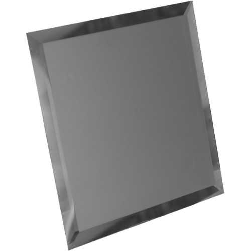 Квадратная зеркальная графитовая матовая плитка с фацетом 10 мм