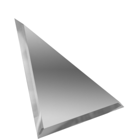 Треугольная зеркальная серебряная плитка с фацетом 10 мм