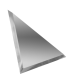 Треугольная зеркальная серебряная плитка с фацетом 10 мм