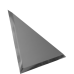 Треугольная зеркальная графитовая матовая плитка с фацетом 10 мм