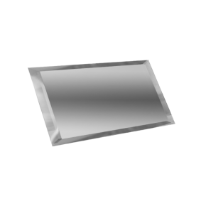 Прямоугольная зеркальная серебряная плитка с фацетом 10 мм
