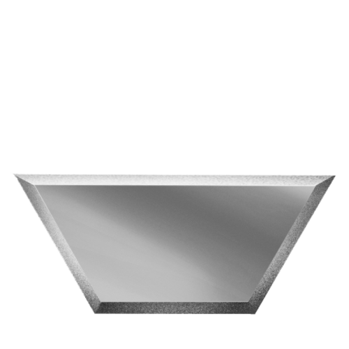 Зеркальная серебряная плитка "ПОЛУСОТА"(п) с фацетом 10 мм