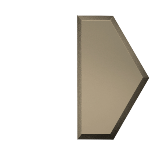 Зеркальная бронзовая матовая плитка "ПОЛУСОТА"(у) с фацетом 10 мм