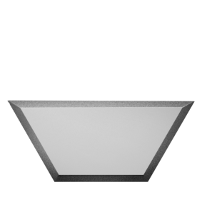 Зеркальная серебряная матовая плитка "ПОЛУСОТА"(п) с фацетом 10 мм
