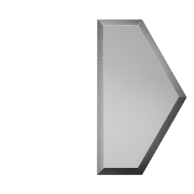 Зеркальная серебряная матовая плитка "ПОЛУСОТА"(у) с фацетом 10 мм